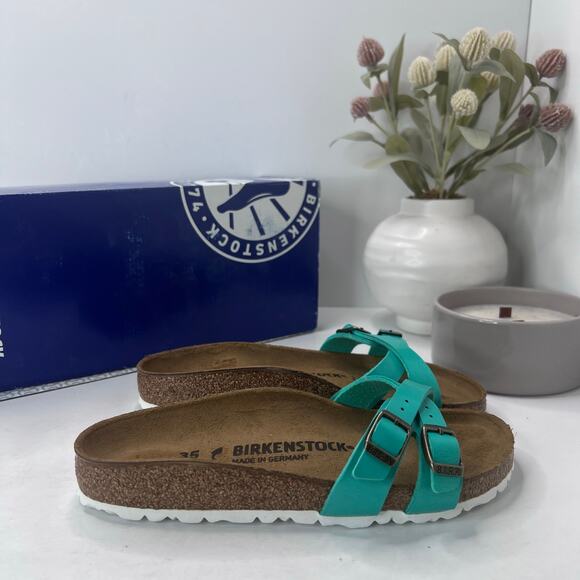 Birkenstock Almere II Burko Flor Sandals Graceful Emerald Women's 4/EU 35 - Picture 3 of 10